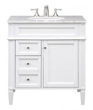 Elegant Lighting VF-1024 - 32 In. Single Bathroom Vanity Set In White