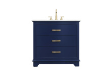 Elegant Lighting VF10236BL - Vanity Cabinet 36"W x 22"D x 34"H blue