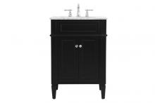 Elegant Lighting VF12524BK - 24 inch Single bathroom vanity in Black