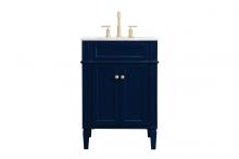 Elegant Lighting VF12524BL - 24 inch Single bathroom vanity in blue