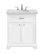 Elegant Lighting VF15030WH - 30 In. Single Bathroom Vanity Set In White