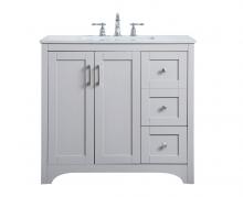 Elegant Lighting VF17036GR - 36 inch Single Bathroom Vanity in Grey