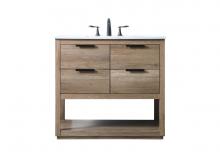 Elegant Lighting VF19236NT - Vanity Cabinet 4Dw 36x22x34 Natural Oak