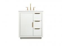 Elegant Lighting VF19430WH - 30 inch Single bathroom vanity in white