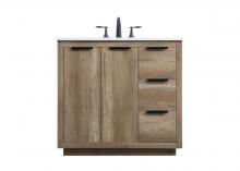 Elegant Lighting VF19436NT - Vanity Cabinet 3Dw2Dr 36x22x34 Natural Oak