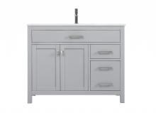Elegant Lighting VF23342GR - Vanity Cabinet 2dr 2dw W42"xD22"xH34" Grey
