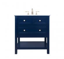Elegant Lighting VF27030BL - 30 inch Single bathroom vanity in Blue