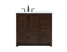 Elegant Lighting VF2836EX - 36 inch Single bathroom vanity in expresso
