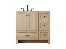 Elegant Lighting VF2836MW - Vanity Cabinet 2dr 4dw 36x19x34 VW Mango Wood