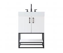 Elegant Lighting VF29224WH - Vanity Cabinet 2Dr 24x21.5x34 White