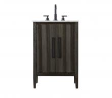 Elegant Lighting VF29624CO - Vanity Cabinet 2Dr 24x21.5x35 Chocolate Oak