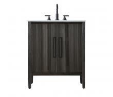 Elegant Lighting VF29630CO - Vanity Cabinet 2Dr 30x21.5x35 Chocolate Oak