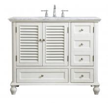 Elegant Lighting VF30542AW - 42 inch Single Bathroom Vanity in Antique White