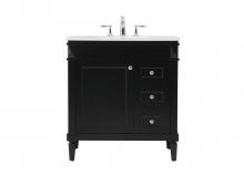 Elegant Lighting VF31832BK - 32 inch Single bathroom vanity in black