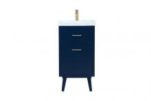 Elegant Lighting VF41018MBL - 18 inch bathroom vanity in Blue