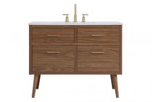 Elegant Lighting VF41042WB - 42 inch bathroom vanity in Walnut Brown