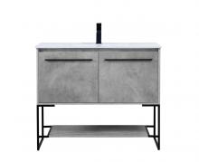 Elegant Lighting VF42040CG - 40 inch  Single Bathroom Vanity in Concrete Grey