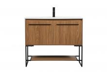 Elegant Lighting VF42540WB - 40 inch Single bathroom vanity in walnut brown