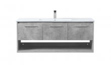 Elegant Lighting VF43048CG - 48 inch  Single Bathroom Floating Vanity in Concrete Grey