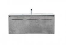 Elegant Lighting VF44048CG - 48 inch  Single Bathroom Floating Vanity in Concrete Grey