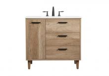 Elegant Lighting VF47036NT - 36 inch Single bathroom vanity in natural oak