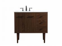 Elegant Lighting VF48036MWT - 36 inch Single bathroom vanity in walnut