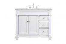 Elegant Lighting VF50042WH - 42 inch Single Bathroom Vanity set in White