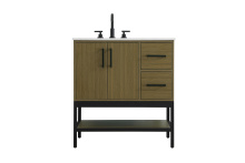Elegant Lighting VF60732MCB - Vanity Cabinet 2Dr2Dw 32"x22"x34" Chestnut Brown