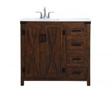 Elegant Lighting VF90236EX - 36 inch  Single Bathroom Vanity in Espresso