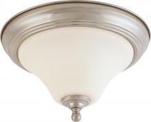 Nuvo 60/1824 - Dupont; 1 Light; 11 in.; Flush Mount with Satin White Glass; Brushed Nickel Finish