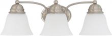 Nuvo 60/3266 - Empire; 3 Light; 21 in.; Vanity with Frosted White Glass; Brushed Nickel Finish