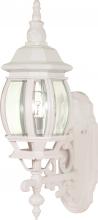 Nuvo 60/3467 - Central Park; 1 Light; 20 in.; Wall Lantern with Clear Beveled Glass; Color retail packaging; White