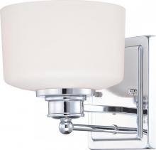 Nuvo 60/4581 - Soho; 1 Light; Vanity Fixture with Satin White Glass; Polished Chrome Finish