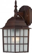 Nuvo 60/4905 - Adams; 1 Light; 14 in.; Outdoor Wall with Frosted Glass; Rustic Bronze Finish