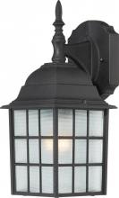 Nuvo 60/4906 - Adams; 1 Light; 14 in.; Outdoor Wall with Frosted Glass; Textured Black Finish