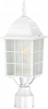 Nuvo 60/4907 - Adams; 1 Light; 17 in.; Outdoor Post with Frosted Glass; White Finish