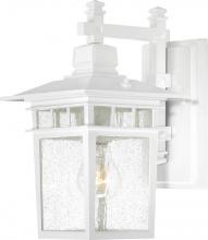 Nuvo 60/4951 - Cove Neck; 1 Light; 12 in.; Outdoor Lantern with Clear Seed Glass; White Finish