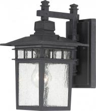 Nuvo 60/4953 - Cove Neck; 1 Light; 12 in.; Outdoor Lantern with Clear Seed Glass; Textured Black Finish