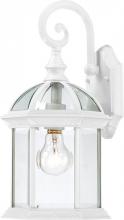 Nuvo 60/4961 - Boxwood; 1 Light; 15 in.; Outdoor Wall with Clear Seed Glass; White Finish