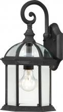 Nuvo 60/4963 - Boxwood; 1 Light; 15 in.; Outdoor Wall with Clear Beveled Glass; Textured Black Finish