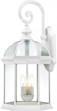 Nuvo 60/4967 - Boxwood; 3 Light; 26 in.; Outdoor Wall with Clear Beveled Glass; White Finish