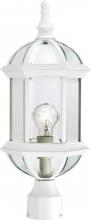 Nuvo 60/4974 - Boxwood; 1 Light; 19 in.; Outdoor Post with Clear Beveled Glass; White Finish