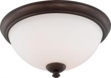 Nuvo 60/5141 - Patton; 3 Light; Flush Fixture with Frosted Glass; Prairie Bronze Finish
