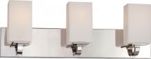 Nuvo 60/5183 - Vista; 3 Light; Vanity Fixture with Etched Opal Glass; Polished Nickel Finish
