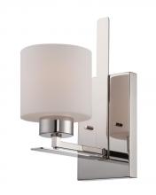 Nuvo 60/5201 - Parallel; 1 Light; Vanity Fixture with Etched Opal Glass; Polished Nickel Finish