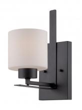 Nuvo 60/5301 - Parallel; 1 Light; Vanity Fixture with Etched Opal Glass; Aged Bronze Finish