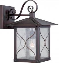 Nuvo 60/5613 - Vega; 1 Light; 11 in.; Outdoor Wall Fixture with Clear Seed Glass; Classic Bronze Finish