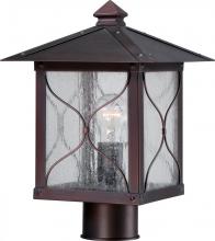 Nuvo 60/5615 - Vega; 1 Light; Outdoor Post Fixture with Clear Seed Glass; Classic Bronze Finish