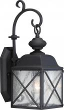Nuvo 60/5621 - Wingate; 1 Light; 6 in.; Outdoor Wall Fixture with Clear Seed Glass; Textured Black Finish