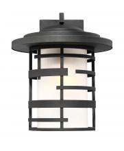Nuvo 60/6403 - Lansing; 1 Light; 14 in.; Outdoor Wall Lantern with Etched Glass; Textured Black Finish